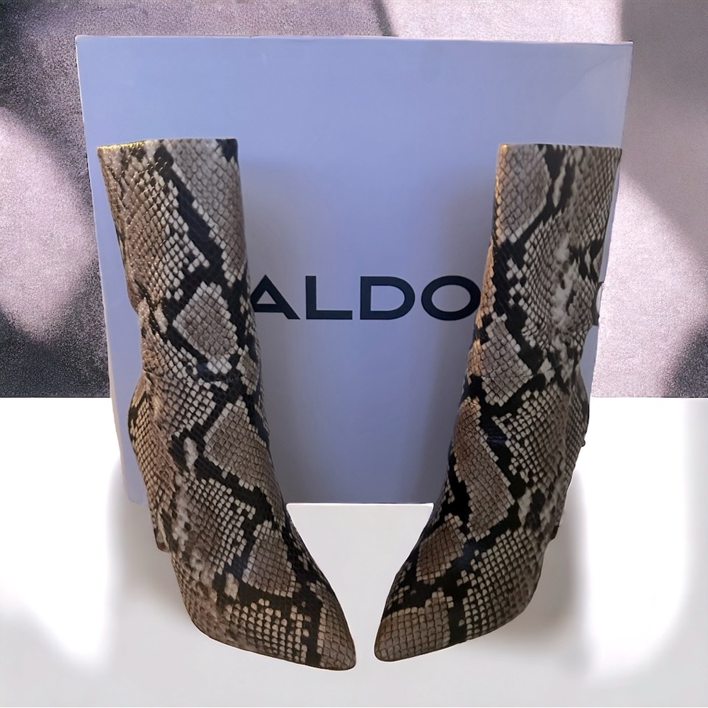 Aldo Mid-Shaft Snakeskin Schuler Boots Size 7 1/2
